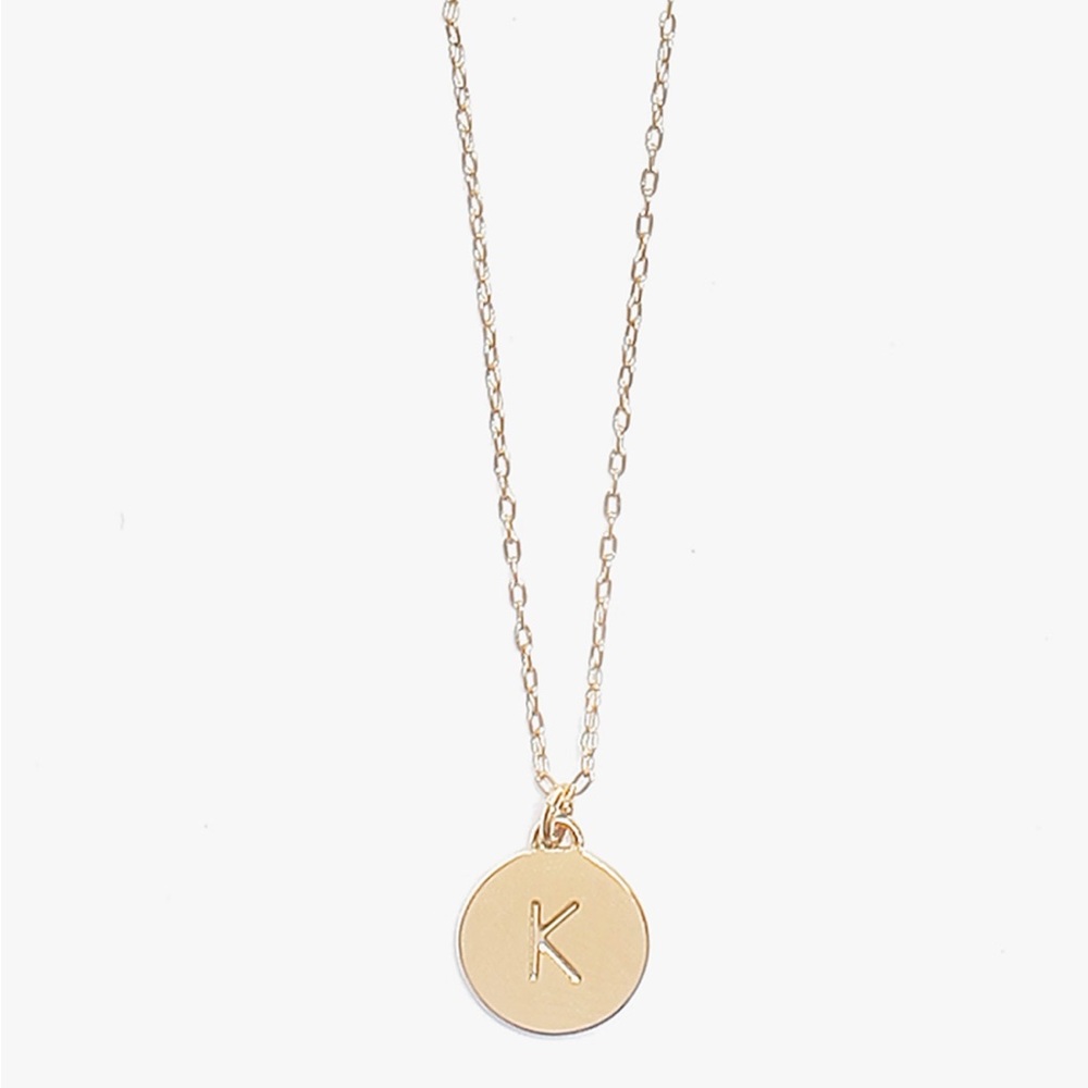 NWT Kate Spade “K” Mini Gold Pendant